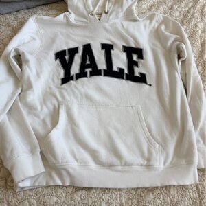 H&M Cream Hoodie with Blue YALE Tag